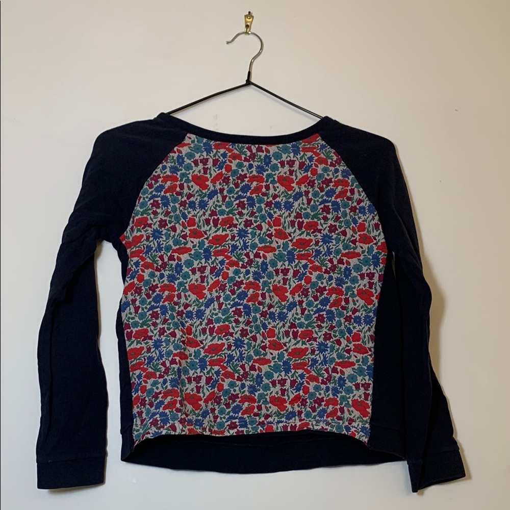 Rare Jacadi Floral Print Top with Red and Blue Liberty print